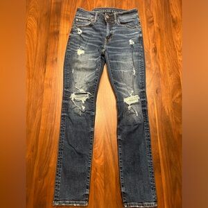 American Eagle Men's Airflex+ Slim Patched Jeans